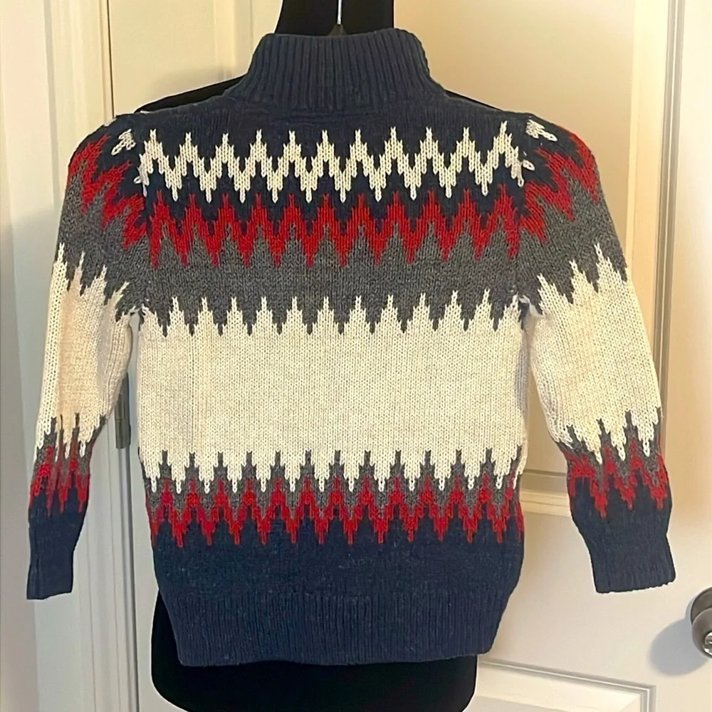 Gap Kids Pullover Sweater w/Faux Fur Trim Size XS (4-5)